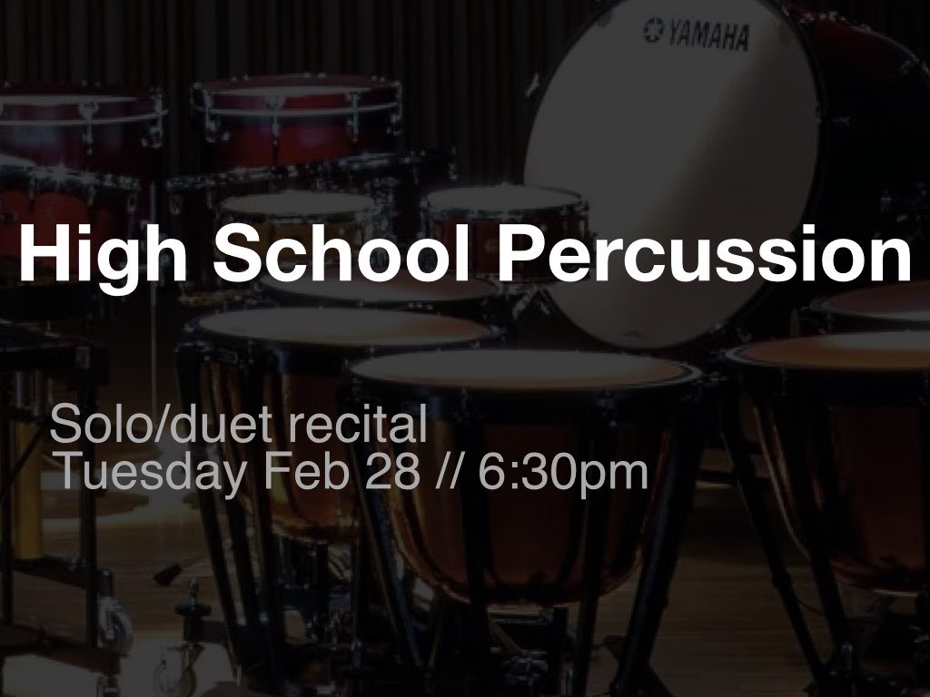 We’re doing a new thing! All out high school students have been working on solos/duets they chose and learned on their own. And Tuesday we’re doing our first ever recital! Come see what we’ve been doing.