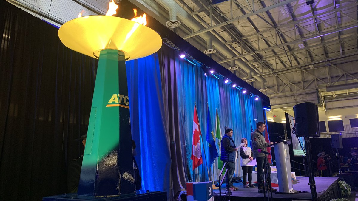 LindsayDMorey's tweet image. Lots of medals and smiling faces during the @SOAwinter2023 closing ceremonies at Millennium Place. The flag has been passed to the next host, Grand Prairie. The Special Olympics Alberta Winter Games in @StrathcoCounty is officially closed 🙌🥇❄️🎉 #shpk #strathco #yeg