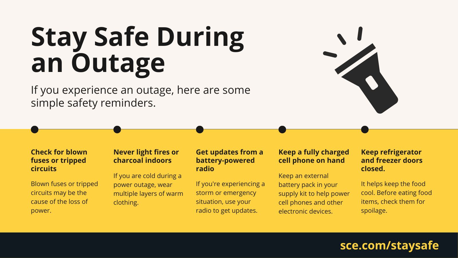 Safety tips to keep you safe in case of a power outage