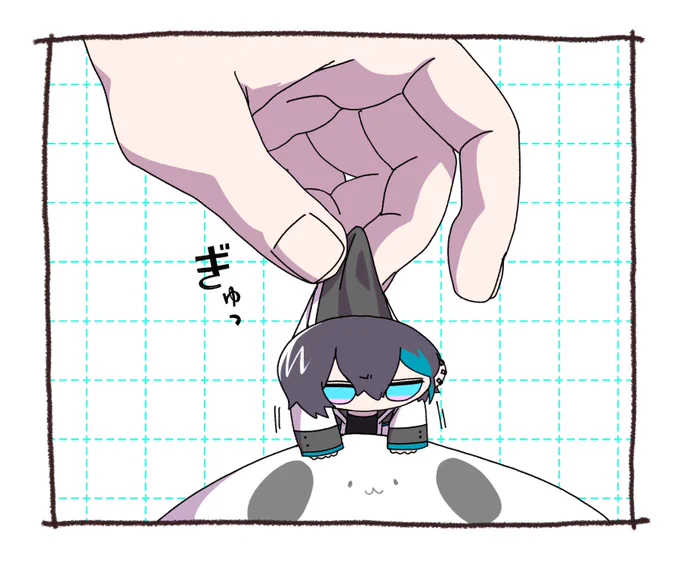 🤏
#きょうのまゆずみ  #灰画 