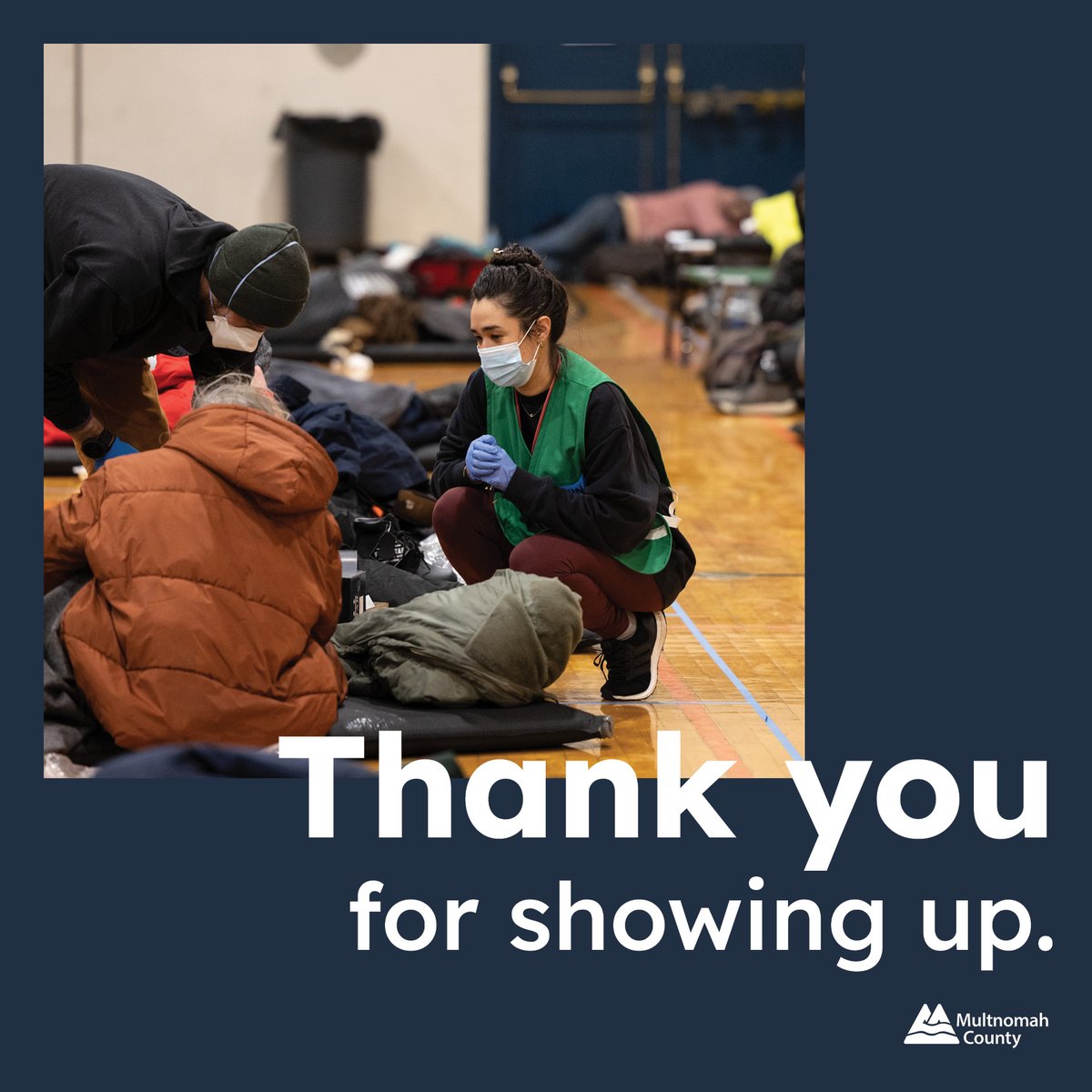 Multnomah County, OR (@multco) on Twitter photo We want to take a moment to thank the staff, volunteers and community partners who have worked around the clock to keep our neighbors safe and warm throughout this week's severe weather. We want to take a moment to thank the staff, volunteers and community partners who have worked around the clock to keep our neighbors safe and warm throughout this week's severe weather.
