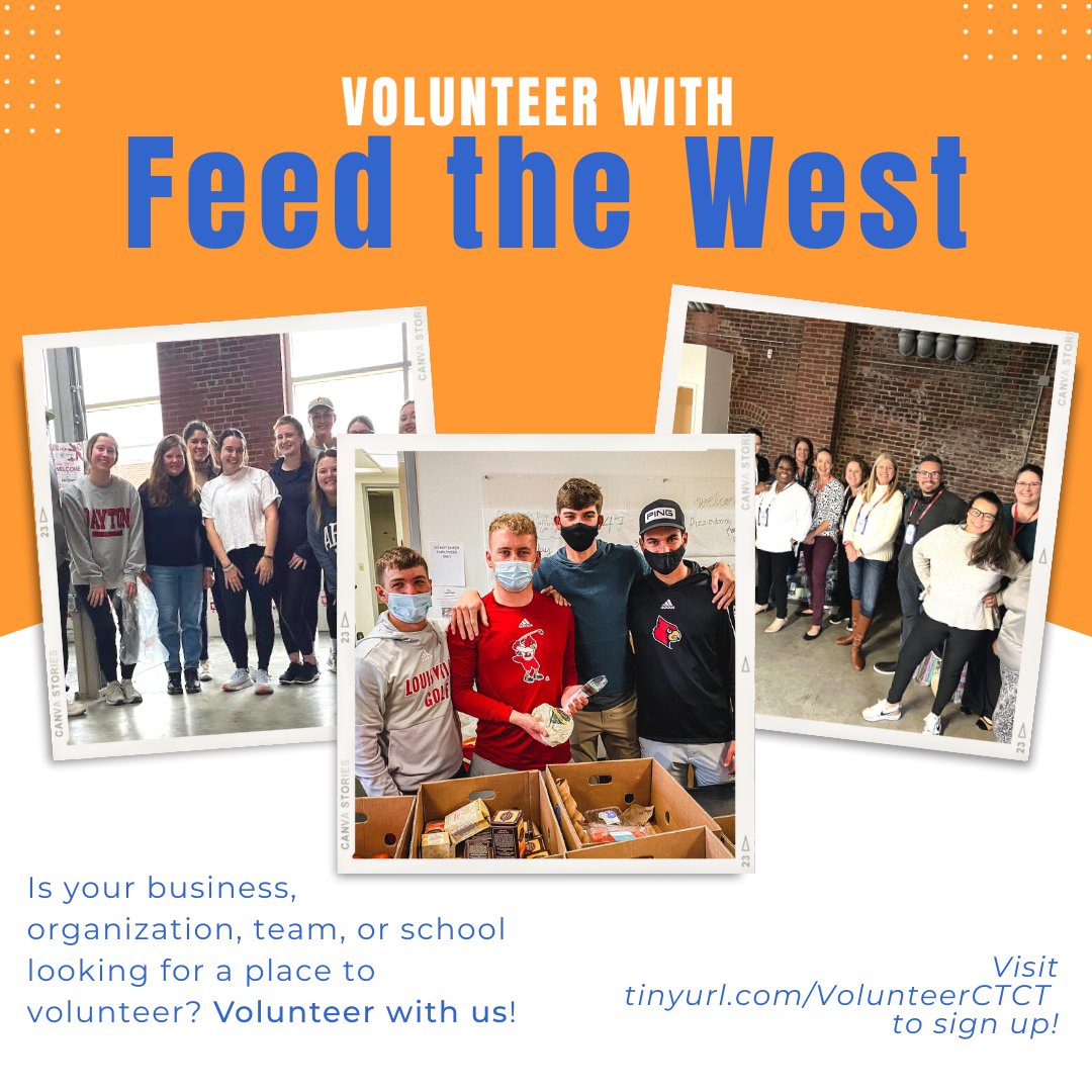 We have volunteer opportunities each week! For more information visit tinyurl.com/VolunteerCTCT