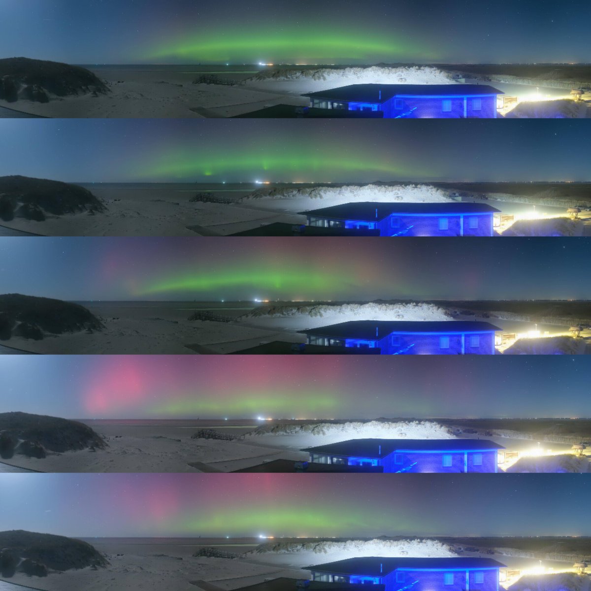 Polarlichter heute Abend über dem Norden sichtbar 

Hier die Webcam von Amrum in Richtung Sylt zwischen 22:00 und 22:40 Uhr

amrum.panomax.com/norddorf?t=202…