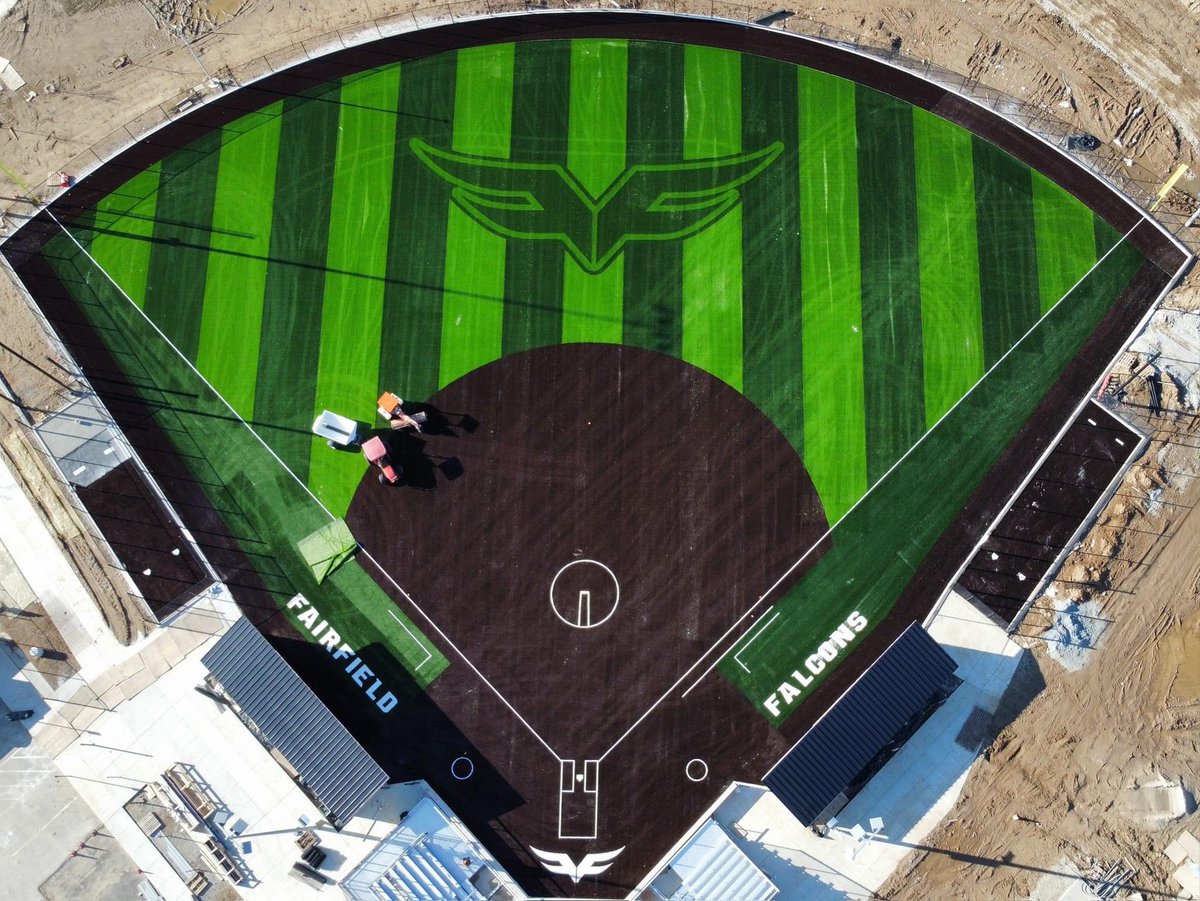 FHSFalconScores's tweet photo. Softball field is getting closer.  Thanks Nick Jones for the photo. https://t.co/Kg46kVF3FD