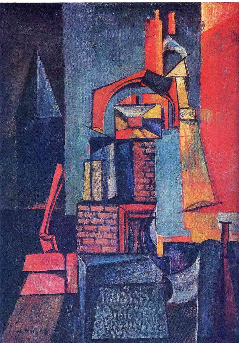 Towers, 1916 #cubism #metaphysicalart wikiart.org/en/max-ernst/t…