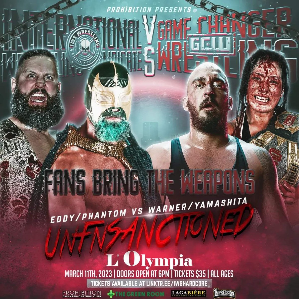 GameChangerWrestling on Twitter "*MONTREAL UPDATE* GCW & IWS go to War