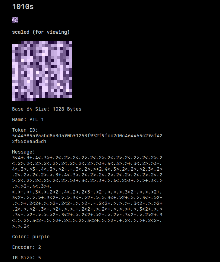 THE_DLOP's tweet photo. Working on decoded view. A little bit more to go.

$erg #Ergo #ERG #ergonauts #CNFT #CardanoCommunity #CardanoNFTs https://t.co/io7TuVSsnc