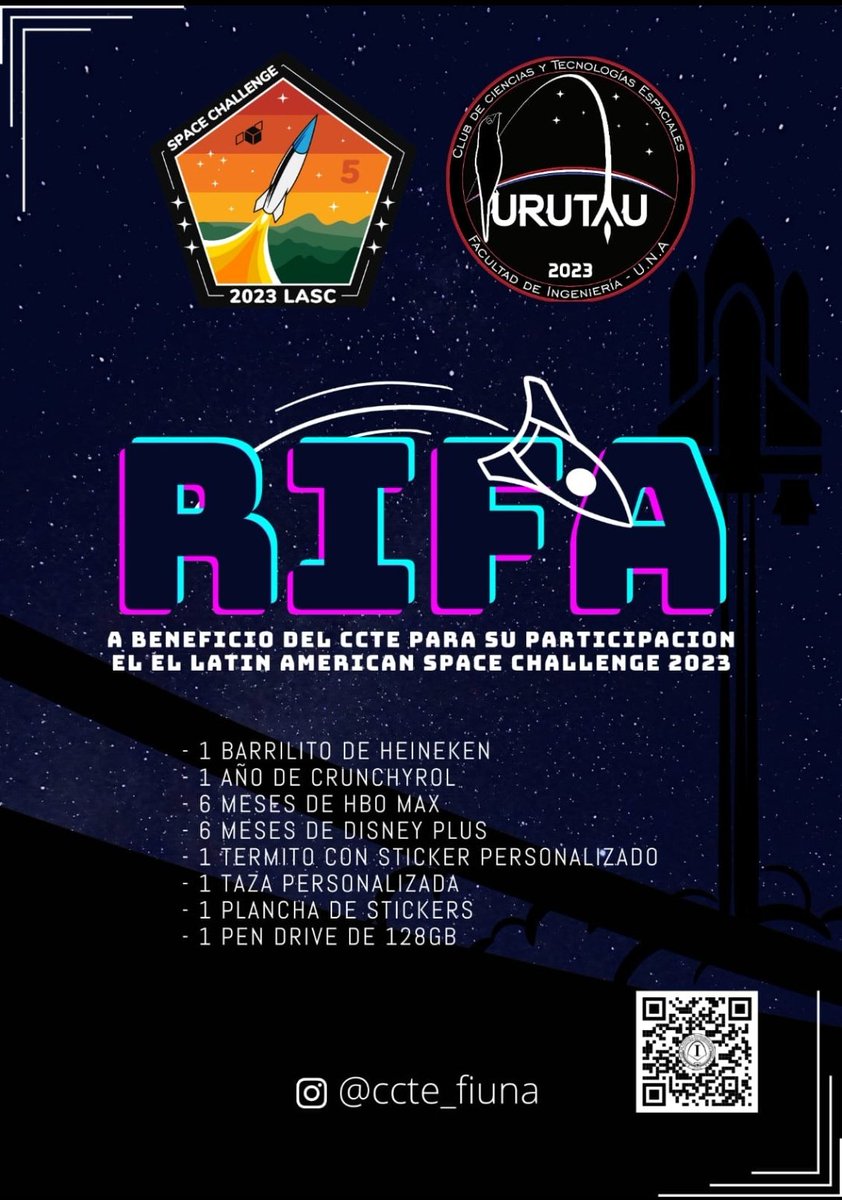 Este Agosto participaremos en el *Latin American Space Challenge 2023* a realizarse en Tatuí, São Paulo - Brasil. Siendo el único equipo que representa al país ante más de 88 equipos de 13 países diferentes. 💪🏼🇵🇾