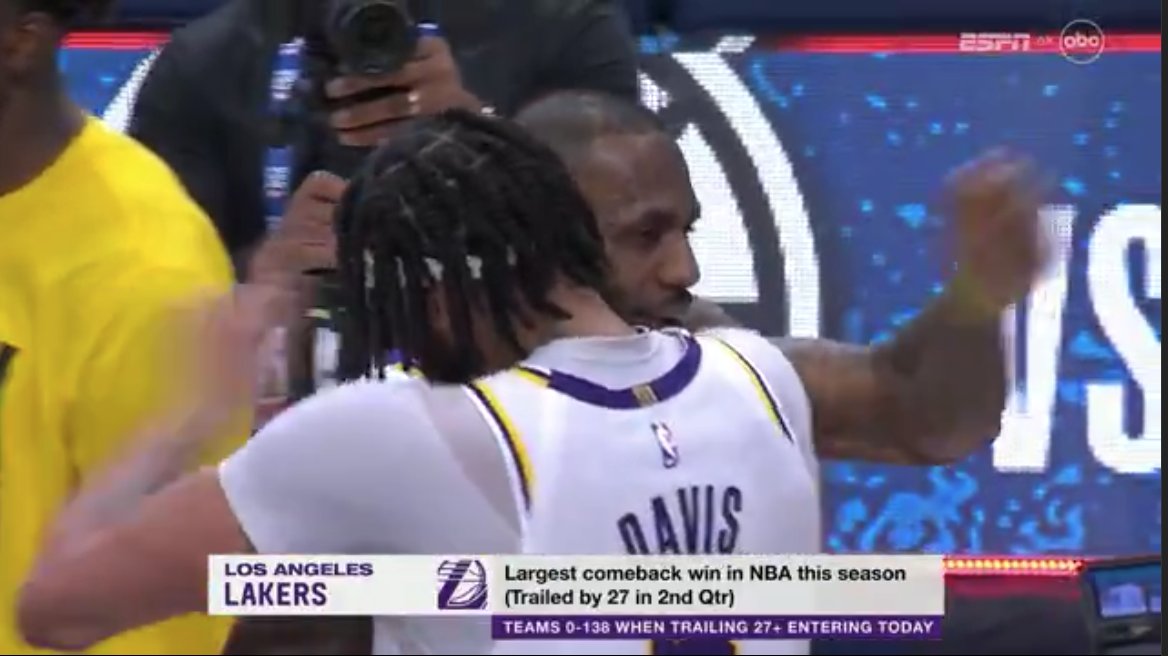 ESPNNBA's tweet photo. The Lakers called it a comeback 😤 https://t.co/DEOckkFf6x