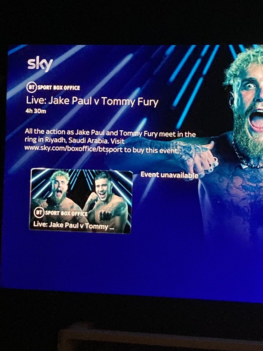 tracat30's tweet photo. @SkyHelpTeam watching the Fury fight on box office and at the end of round 7 the broadcast stopped - missed the last round https://t.co/ktgML0u8Tm