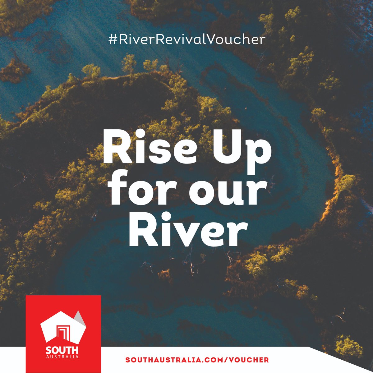 tourismsa's tweet photo. It's time to Rise Up for our River SA. Expected to inject millions into communities hit by the Murray River flood, more than 25,000 vouchers will be released over three rounds for experiences &amp; accommodation in the #Riverland &amp; #MurrayRiverLakesAndCoorong: https://t.co/WdsPK0Ka9n https://t.co/D3aCTlPjkf
