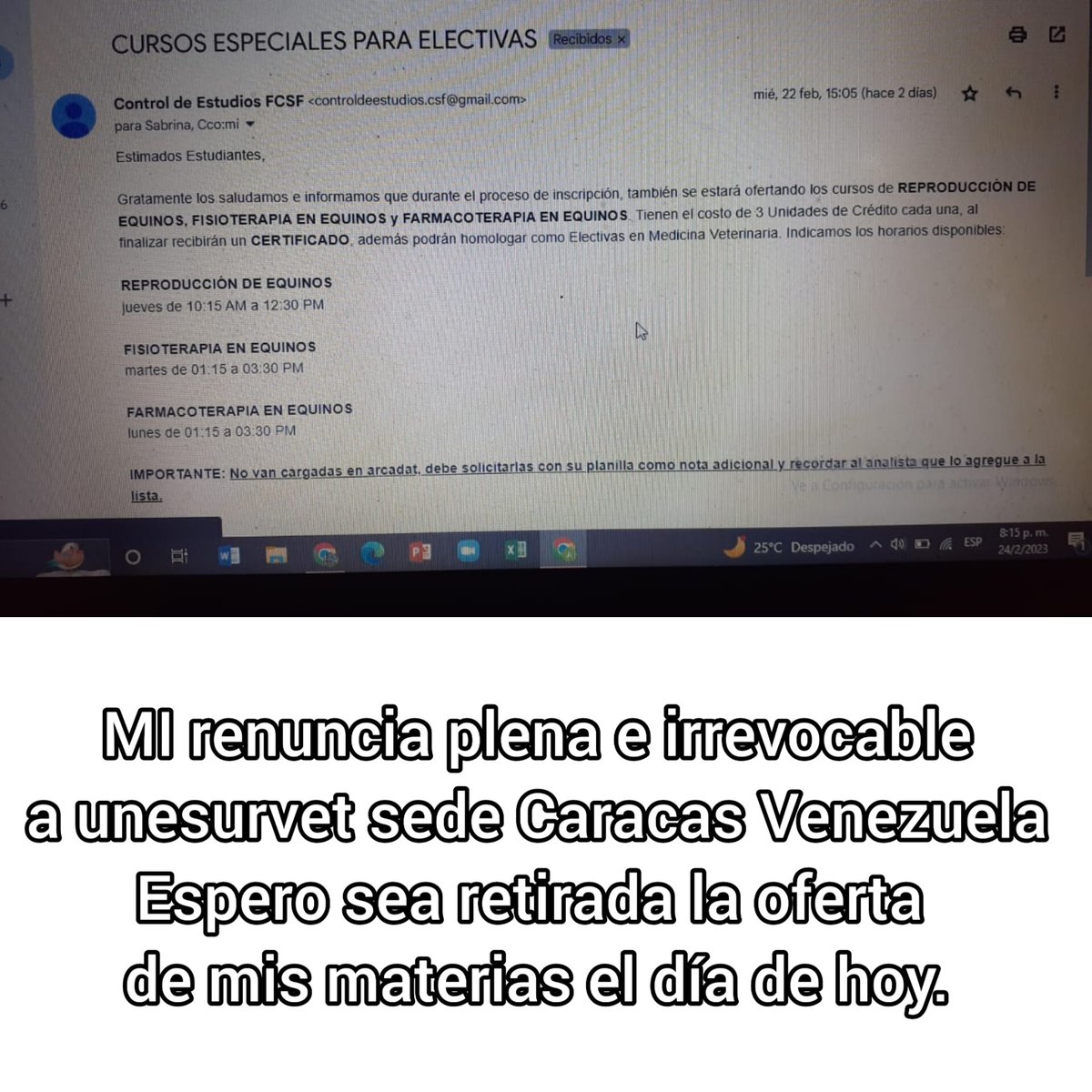 Favor investigar UNESUR Las Mercedes, Caracas, Venezuela <a href="/TarekWiliamSaab/">Tarek William Saab</a>  <a href="/dcabellor/">Diosdado Cabello R</a> <a href="/NicolasMaduro/">Nicolás Maduro</a>
