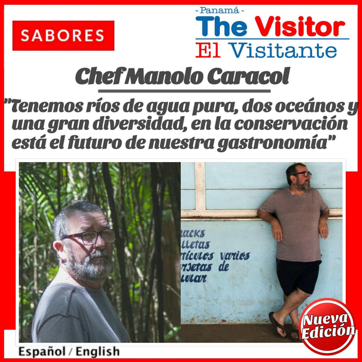 Descubre esta entrevista exclusiva con el Chef Manolo, pieza clave de la gastronomía panameña: 
thevisitorpanama.net/esp/2023/02/15…
English:  thevisitorpanama.net/eng/2023/02/16…
El Turismo Más Cerca de Usted
<a href="/IvanEskildsen/">Ivan Eskildsen</a> <a href="/MunicipioPedasi/">Municipio de Pedasi</a> <a href="/pedasibeachtrip/">Pedasi Trips Panama</a> <a href="/TBS_GerryD/">The Breakfast Show with Gerry D</a> <a href="/UrsulaKiener/">Ursula Kiener Ford</a> <a href="/Augybuay/">Augusto Velásquez Ortiz</a>