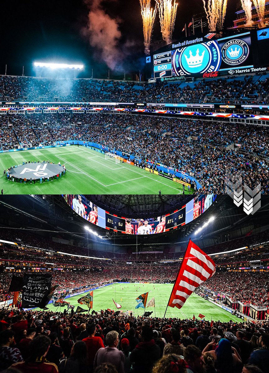FOS's tweet photo. This weekend, for the first time ever, two MLS clubs had attendances over 65,000 on the same day.

Charlotte FC: 69,345
Atlanta United: 67,538 https://t.co/MzLZ4fhvZP