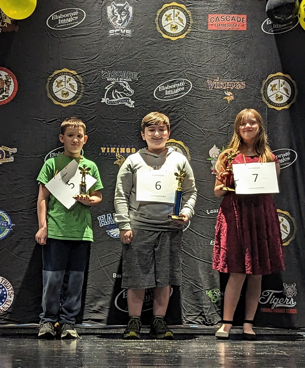 BedCoSchools's tweet photo. Our 1st annual #SpellingBee Championship showcased skills from each elementary & resulted in county-wide winners: 1st Place - John "J.T." Throneberry, #LibertySchool; 2nd Place - Kara Wiseman, #SouthsideElementarySchool; 3rd Place - Samuel Snyder, #LearningWayElementarySchool. https://t.co/7bGwgi6DQq