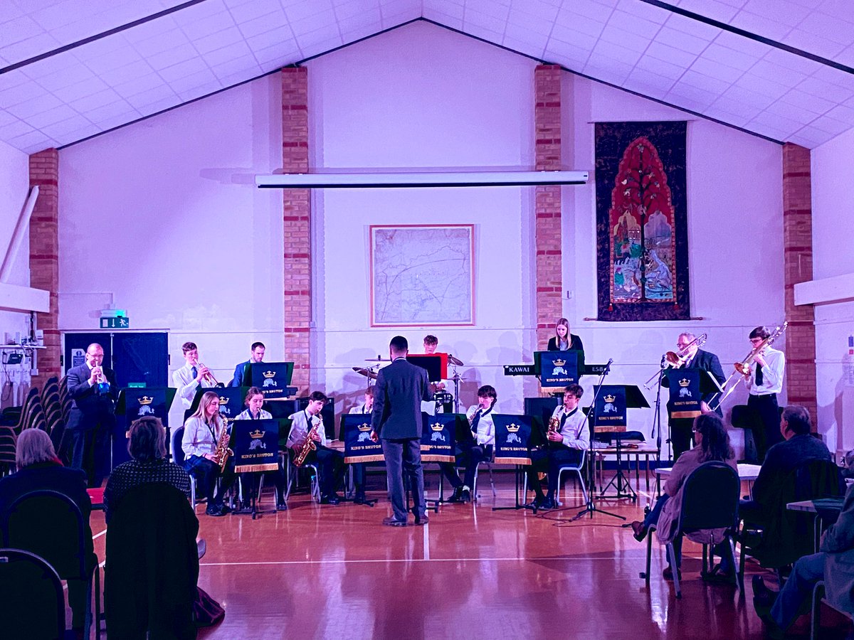 KSBMusicDept's tweet photo. Well done and congratulations to the @KingsBruton Big Band 🎺 🎤🎷🎹 on an excellent performance @CaryfordHall today and thank you to the Caryford community for providing such a fabulous tea 🫖 🥪 👏👏 https://t.co/vDPxoMMAGc