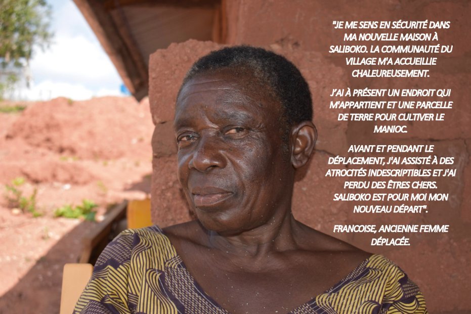 IOMinDRC's tweet image. Françoise est une bénéficiaire du projet &quot;solutions durables&quot;  de l’OIM, ds la prov du Tanganyika, financé par @EU_ECHO.  Après avoir vécu ds le site de Kalenge, elle est désormais installée dans sa nouvelle maison ds le village Saliboko #SolutionsDurables #AssistanceMigration