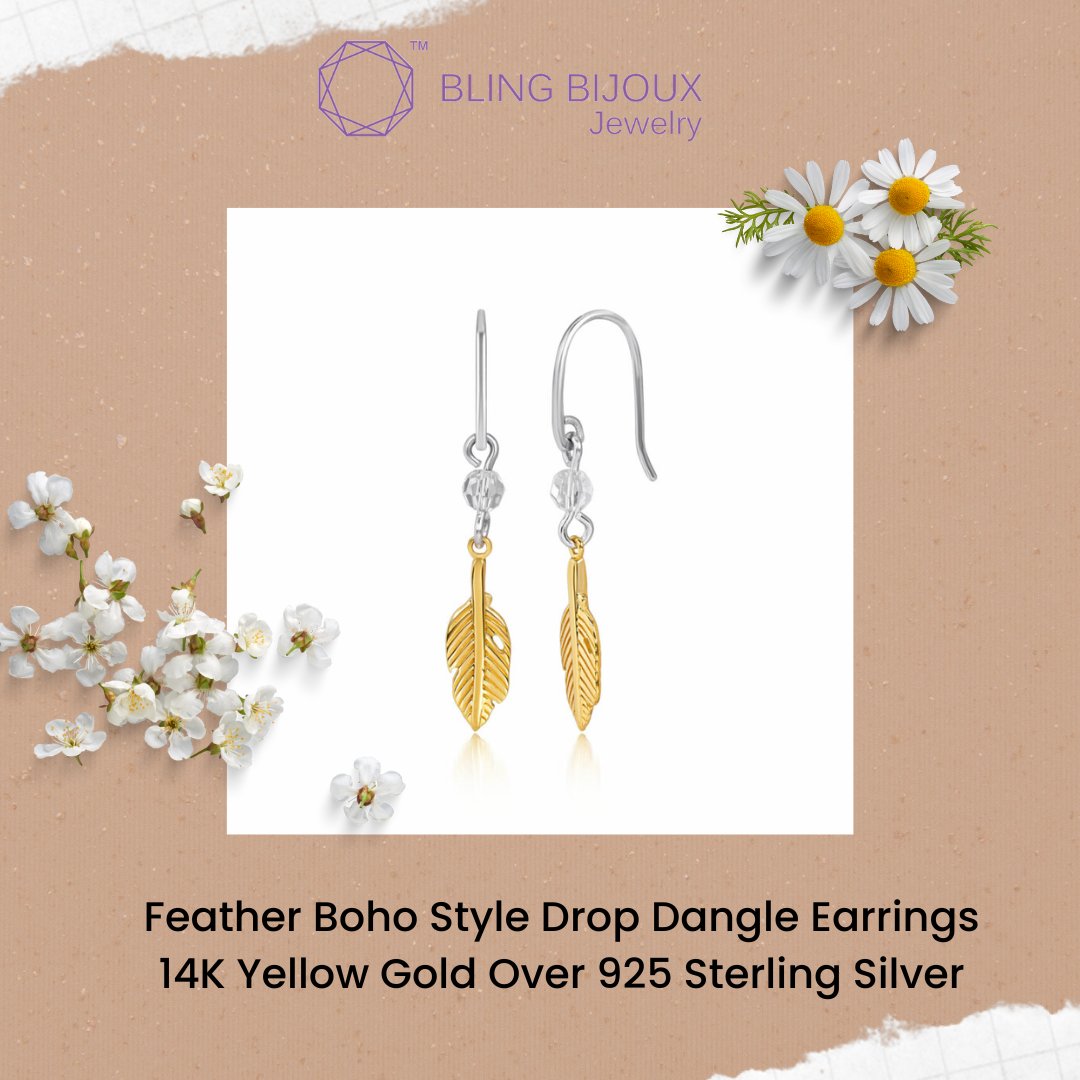 BLINGBIJOUXSHOP's tweet image. If you're looking to make a subtle but strong statement, then these Feather Boho Style Drop Dangle Earrings are the perfect choice.✨ They exude elegance and radiate style!

Shop it here👉buff.ly/3ZiUvyk

#Bling #BlingBijoux #DangleEarring #SterlingSilver #Crystal