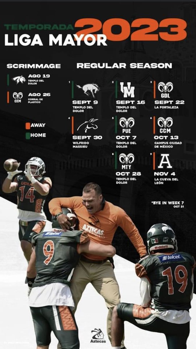 Éxito mis <a href="/aztecasudlap/">Aztecas UDLAP</a> <a href="/CoachLMonroy/">Luis Monroy</a> <a href="/coachpan4/">Oscar Sánchez</a> <a href="/peay20/">Robert Peay</a> <a href="/MaresEdgardo/">Edgardo Mares</a> 🔥🔥🔥🏈