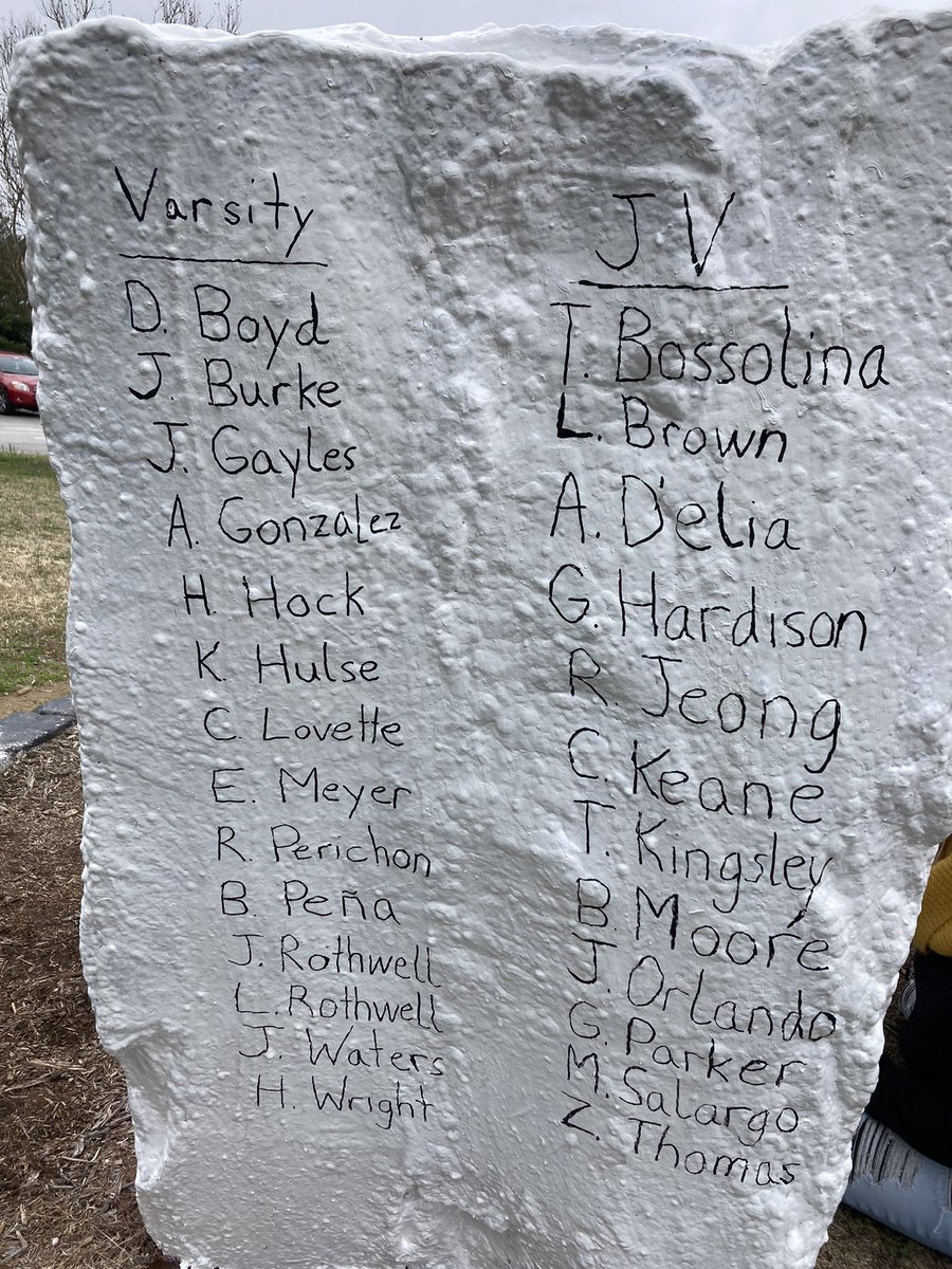 SalemMSBaseball's tweet photo. SMS Varsity &amp; JV gearing up for season opening games next weekend! Thanks to the families who helped paint the spirit rock today. Go Spartans! #Salemproud  @salemMSsports https://t.co/snzVD0L2xN