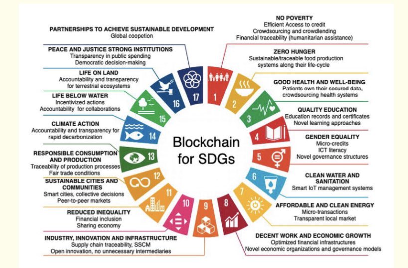 Great visual for how #blockchain is aligned with #sdg