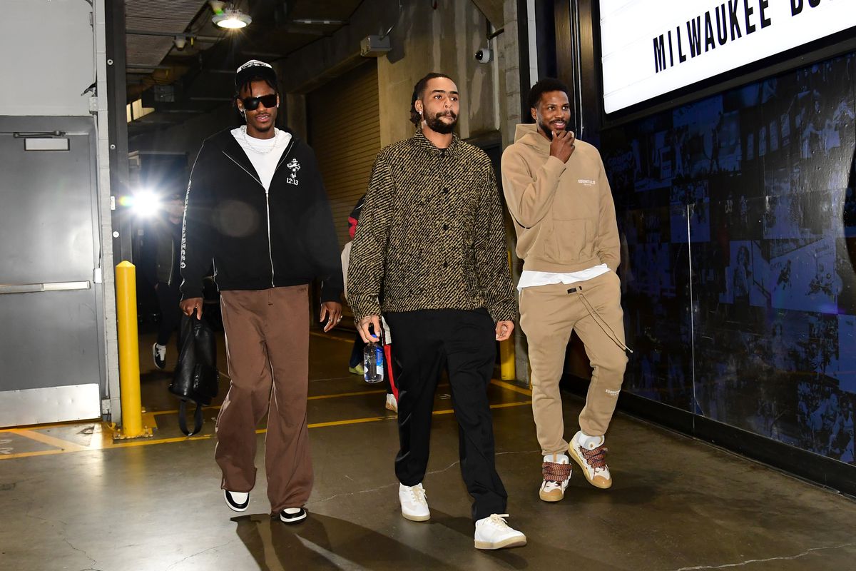 LakersLead's tweet photo. Russell Westbrook and a protected first for D'Angelo Russell, Jarred Vanderbilt, and Malik Beasley is an all-time robbery by Rob Pelinka! https://t.co/bI9Cmt7Uxf