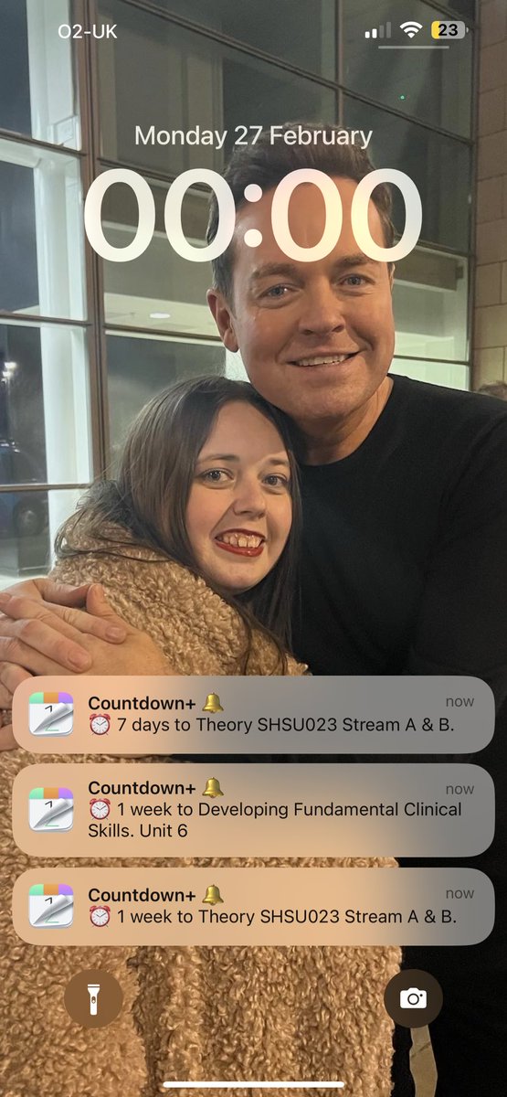 Gillian321part2's tweet image. It is 7 days to Theory SHSU023 Stream A &amp;amp; B. It is also 1 week to Developing Fundamental Clinical Skills. Unit 6. It is also 1 week to Theory SHSU023 Stream A &amp;amp; B With My Uni. 

#MyPhoneCountdown #Theory #StreamA #StreamB #DevelopingFundamentalClinicalSkills #Unit6 #Uni.