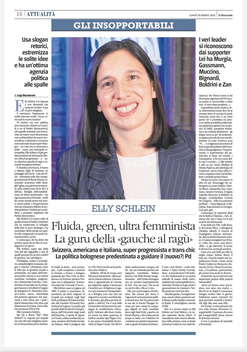 LuigiMascheroni's tweet photo. Scritto il 10 ottobre 2022 #EllySchlein https://t.co/8mJ0lpfShI