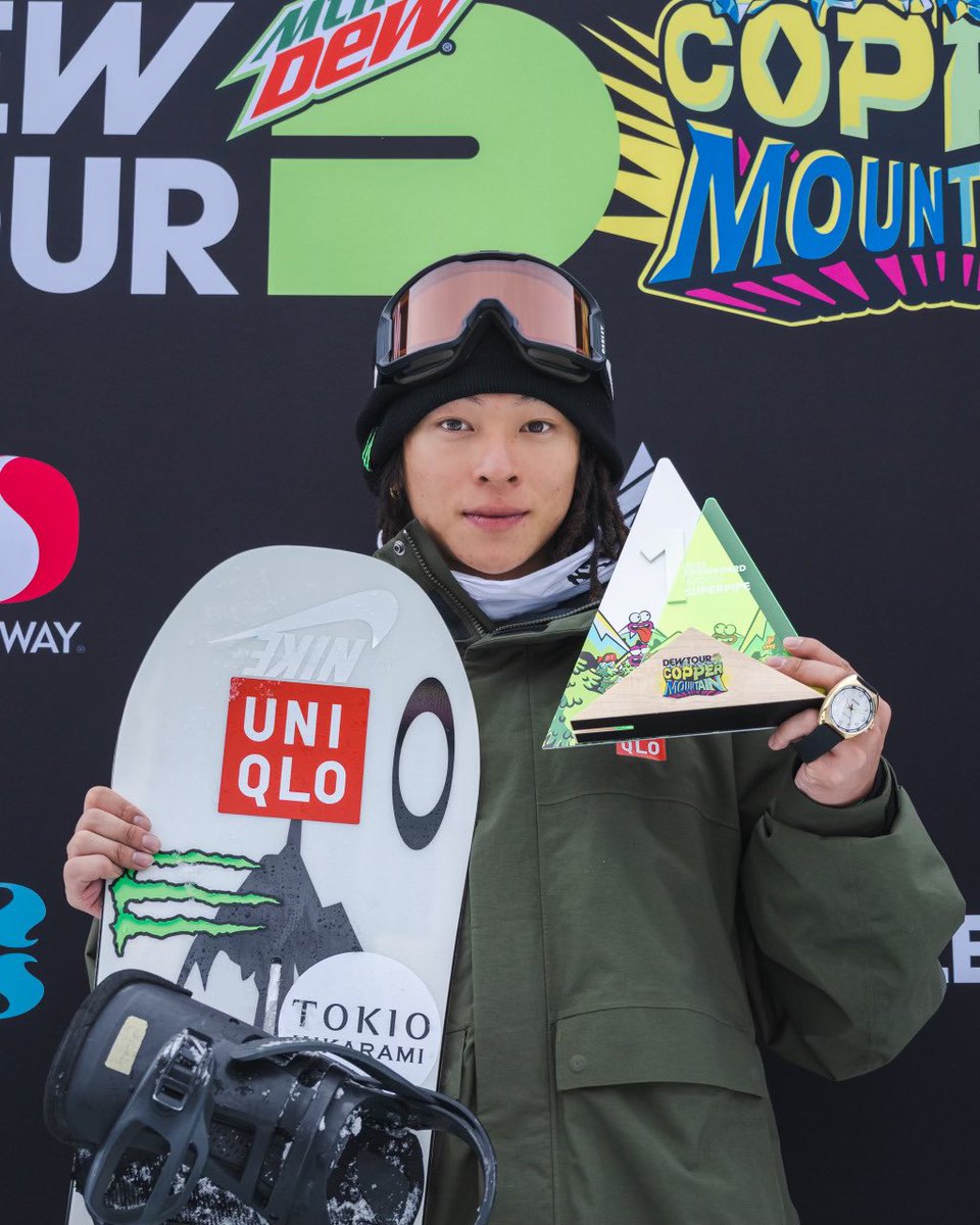 Congratulations🏆
平野歩夢選手が先ほどアメリカ・コロラド州で行われたDEW TOUR 男子スノーボード スーパーパイプ決勝で見事優勝🎉

@AyumuB wins at the DEW TOUR COPPER MOUNTAIN men’s snowboard superpipe final💪

📷: KOSUKE SHINOZAKI