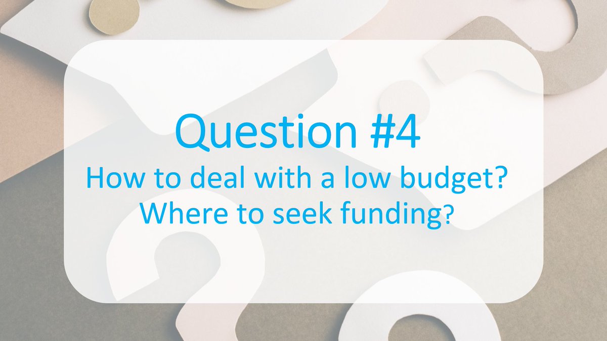 🚨Question #4 
Let's talk about finance: 
How to deal with a low budget? 📉💸
Where to seek funding?💶🫰
#EONSChat #PrEvCan #CANCERCODE @weoncologist <a href="/OncoAlert/">OncoAlert</a> <a href="/KRannus/">Kristi Rannus</a> <a href="/sharp_lena/">LENA SHARP</a> @helitropen @demetrios_gr