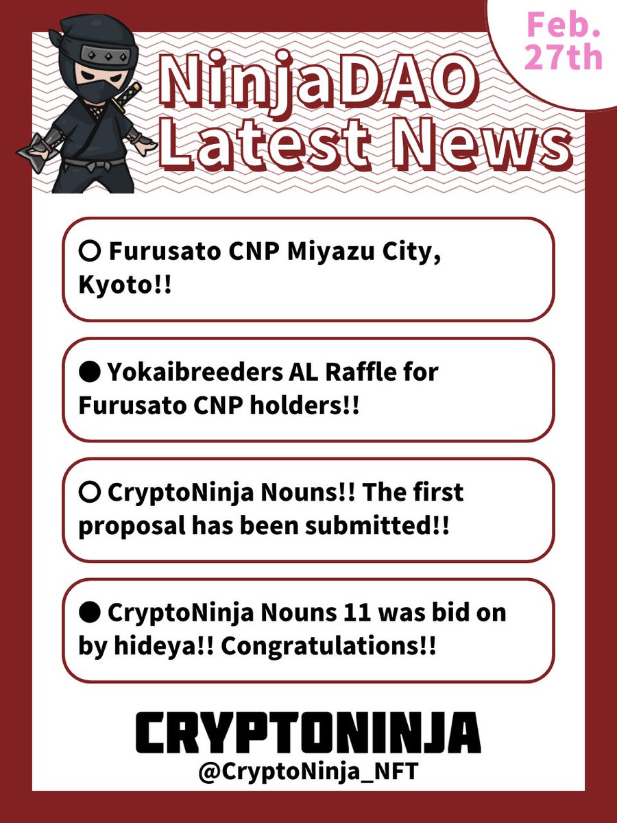 Ninja DAO | CryptoNinja tweet media