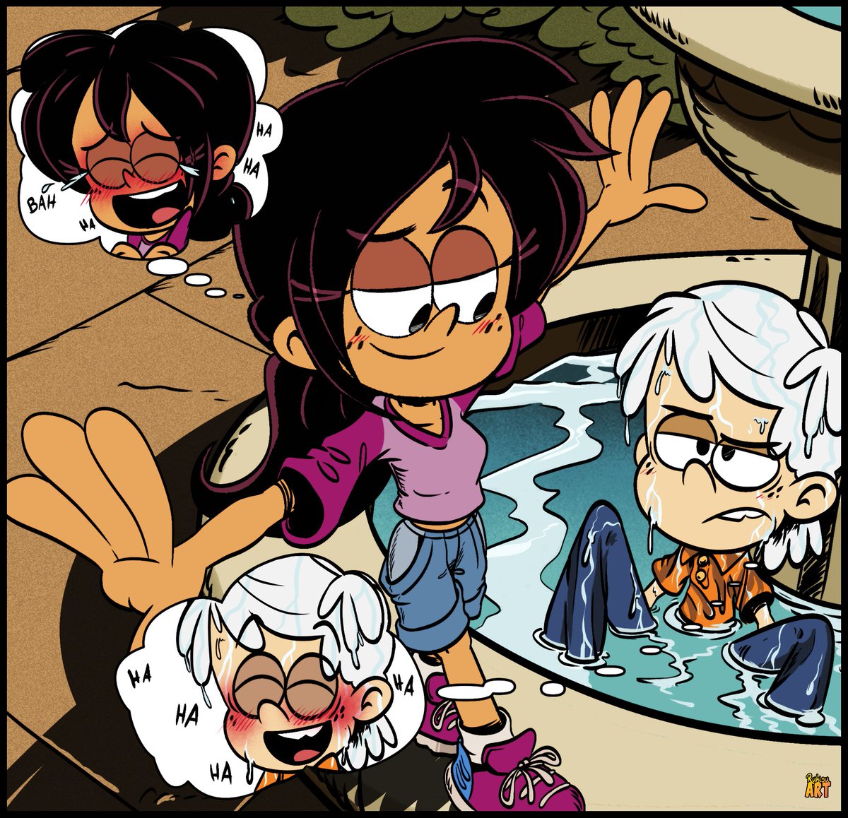 RuhisuART's tweet photo. Second upload in case if someone needs a full context. Sometimes friends show their feelings differently.

#TheLoudHouse #TheCasagrandes #RonnieAnneSantiago #LincolnLoud #CartoonArt #TheLoudHousefanart https://t.co/znU3aWuNVd