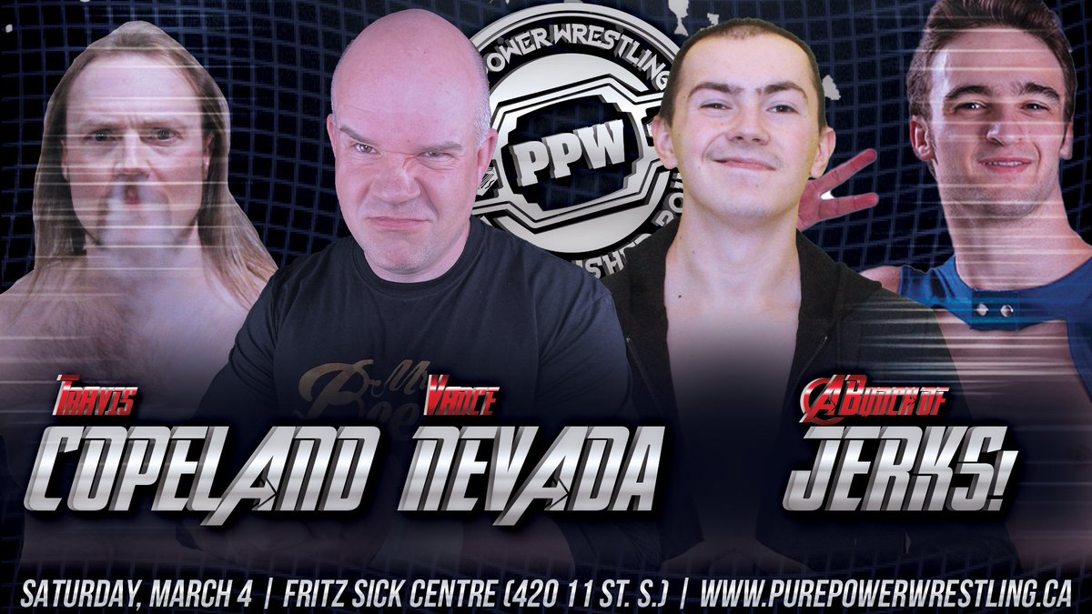 At SUPERSLAM on Saturday, March 4 in #yql, @JumpinJerk and <a href="/nakachepower/">Alex Nakache</a> take on Vance Nevada and Travis "The Heat" Copeland in TAG TEAM ACTION! 

Tickets still available at <a href="/kingoftradeleth/">King of Trade</a>, <a href="/roundtableyql/">Round Table</a>, Meadow Lane and purepowerwrestling.ca.