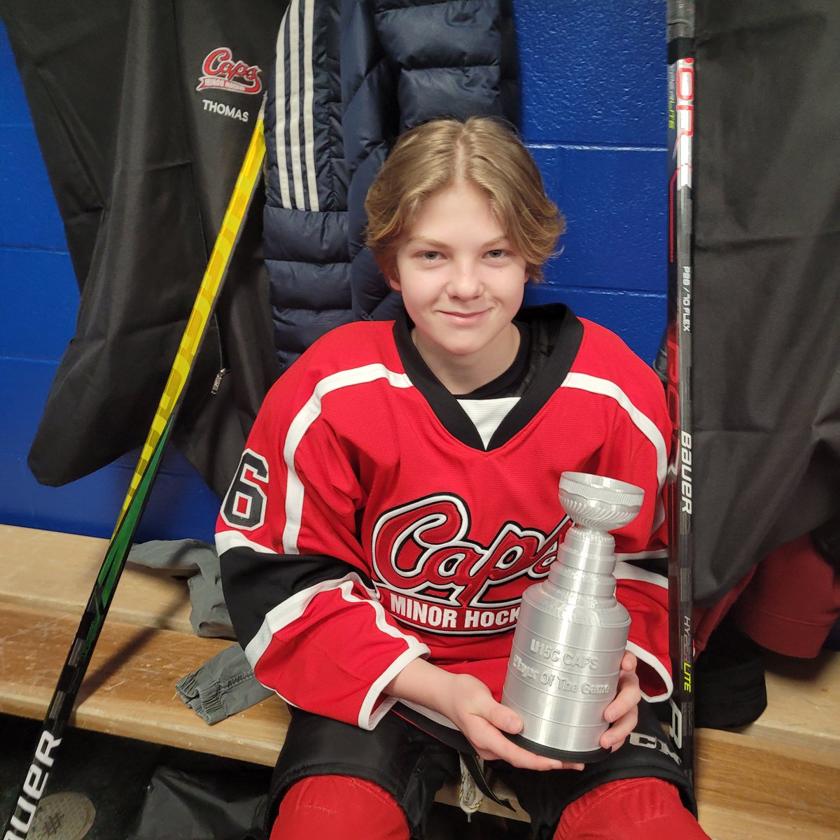 SJCapsU15C's tweet photo. Today's Cap of the Game goes to Dainel Thomas. Great job on Defense today, always in the right spot and smart with the puck. Caps battled hard vs CBR. @SJMHA https://t.co/cYU3jNdHTB
