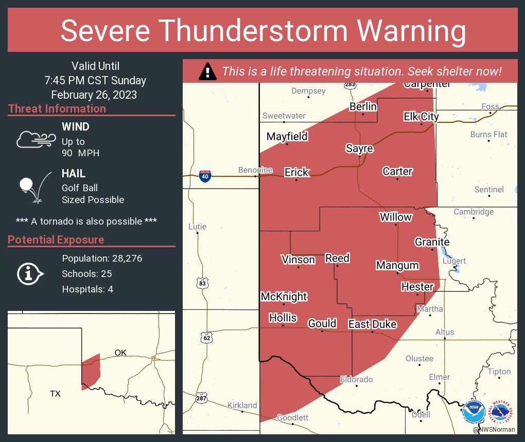 NWS Severe Tstorm on Twitter "Severe Thunderstorm Warning including