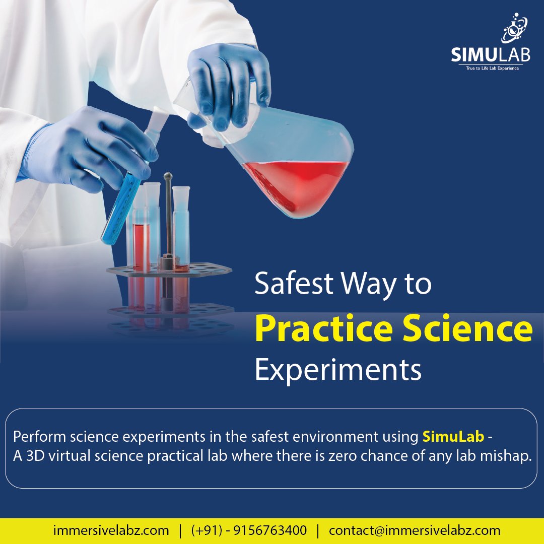 ImmersiveLabz's tweet photo. Practice science experiments safely using SimuLab - A 3D virtual science practical lab where there is no chance of any mishap.
#simulab #immersivelabz #scirncrpractical https://t.co/Zua6vAO54h