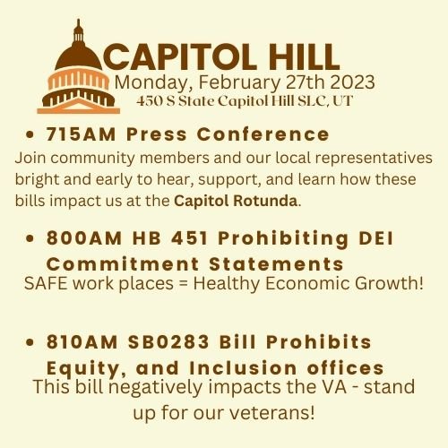 UtahRoundtable's tweet image. We have a list of community members who will be speaking tomorrow morning at a Press Conference regarding these bills. Please join us to stand in solidarity and to speak against these legislation in Committee. #Utah Capitol opens at 7:00AM. We will start at 7:15 #utpol #utleg