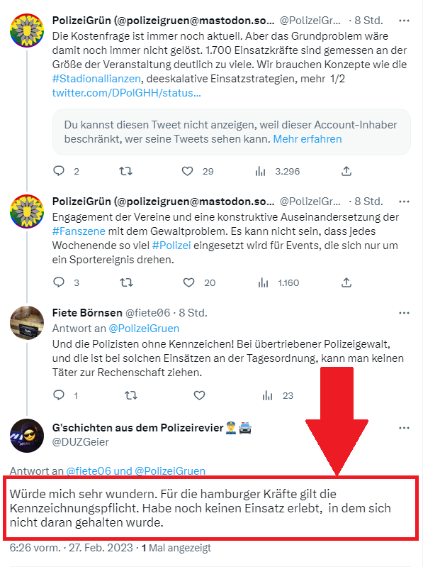 HSB_Forum's tweet photo. Das "Problem" an oberschlauen und rechthaberischen #TwitterCops ist, dass die grundsätzlich *alles* bestreiten, was kritisch angesprochen wird. Dumm nur, wenn die entsprechende Behörde das Kritisierte bereits selbst einräumte.
#NeverTrustACop
👮♂️➡️🤡 https://t.co/G5jYF9waHA