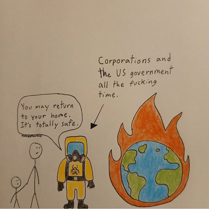 Not just Ohio. 

My 989th doodle.
#epa #norfolksouthern #joebiden #biden #petebuttigieg #environment #globalwarming #eastpalestineohio #environmentalissues #climatechange #eastpalestine #corporations