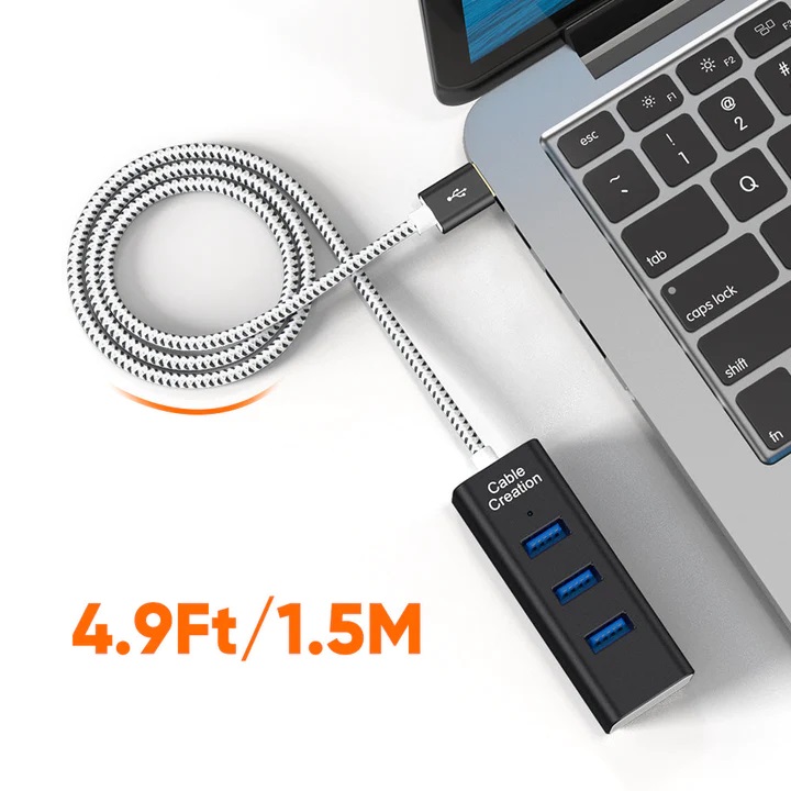 CableCreation's tweet image. 4-Port USB 3.0 Hub with 4.9 Feet Long Cable
Add three extra USB ports to your laptop with extra-long wire.
Easily solve problems caused by short cables.
Check for more:
cablecreation.com/collections/ho…

#cablecreation #longcable #usbhub #4ports