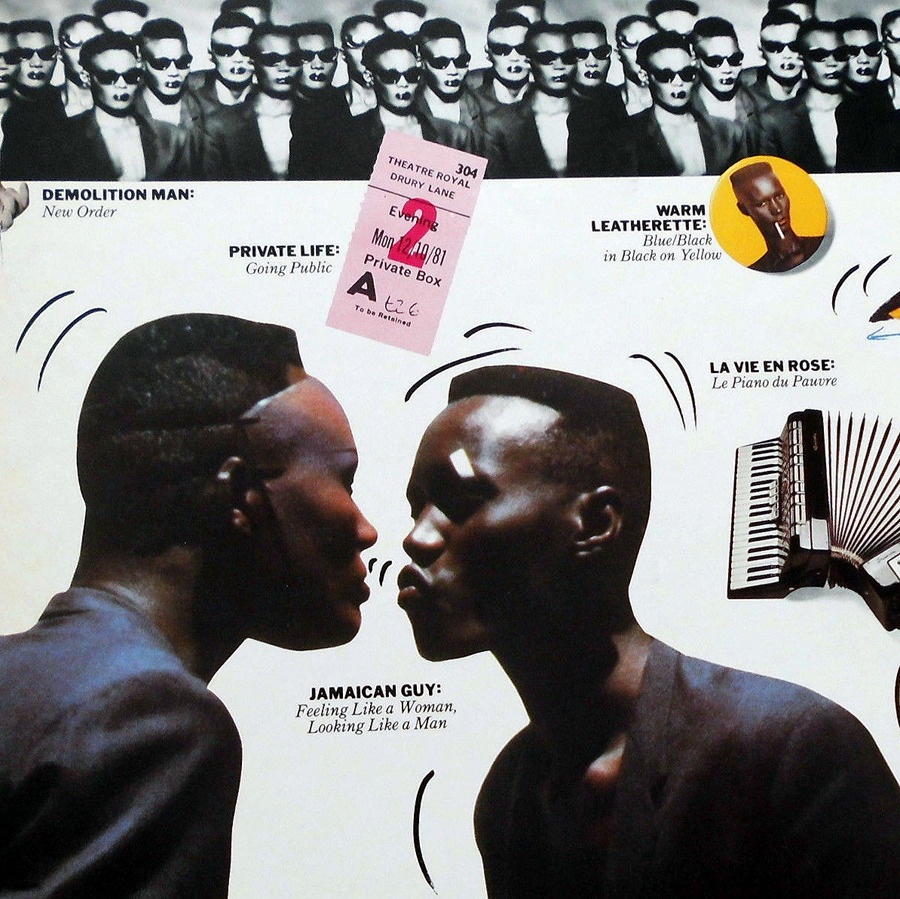 Section of promotional flyer for Grace Jones' 'A One Man Show'.