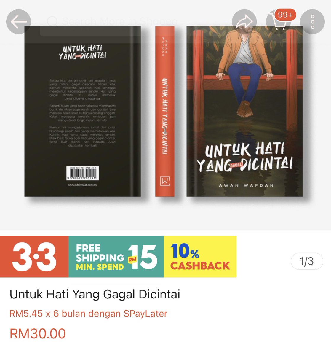 seketulawan's tweet image. Bagi yang tidak sempat ke #KLAB2023, Untuk Hati Yang Gagal Dicintai sudah boleh dibeli melalui Shopee.
.

shope.ee/2fdonN1kKe