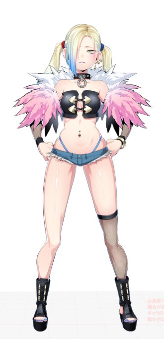 解説2人目はバッドなメスガキ、バッドローションちゃん。
3人の中で、典型的な反抗的・口も粗暴と、悪いメスガキ気質で一番最初にヴィランガールとして形が固まっていたヒロイン。
能力も、エロへと昇華できる解り易いスーパーパワー。
非常に動かしやすかったです(ローションだけに) 