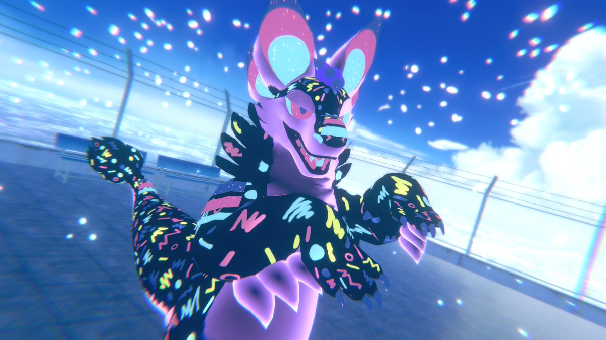 MystifyinMarten's tweet image. I made a 90s Arcade themed #Soundbyte in #VRChat ! Audiolink looks super cook on it. Was able to come enjoy a bit of Vibe Night this weekend with it!