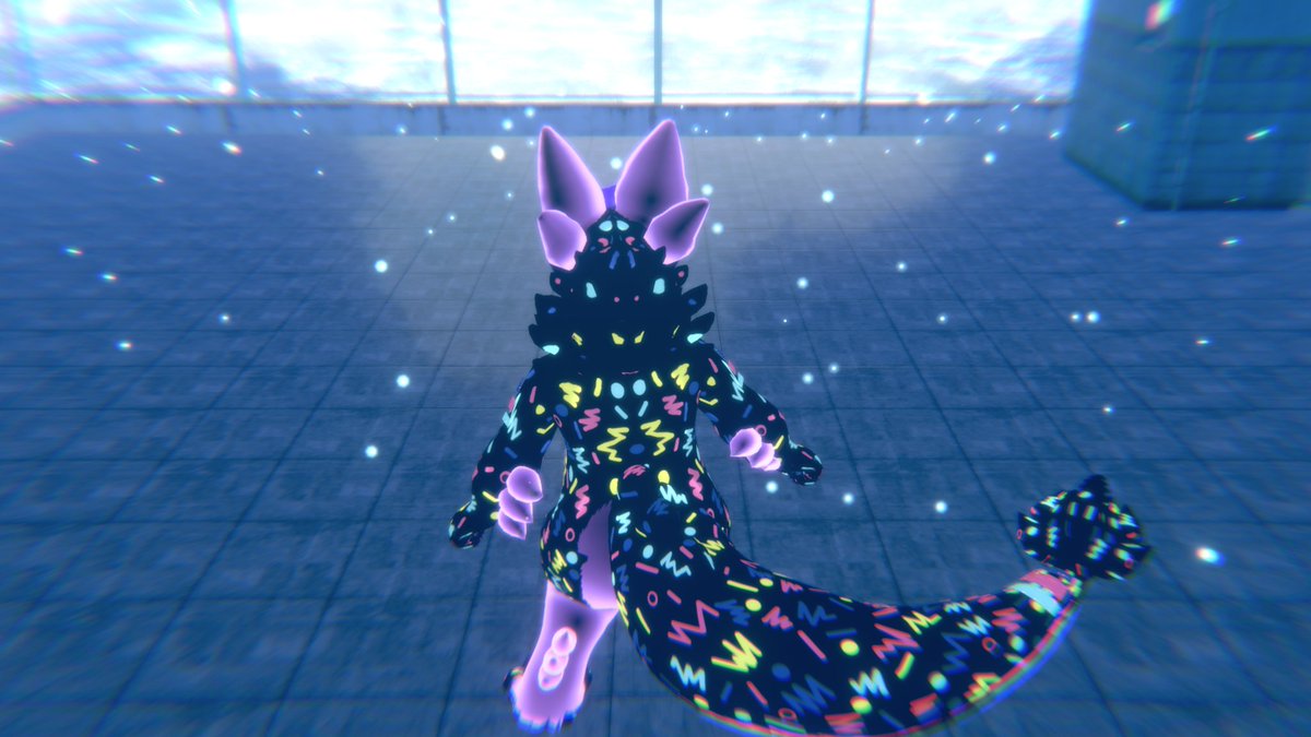 MystifyinMarten's tweet image. I made a 90s Arcade themed #Soundbyte in #VRChat ! Audiolink looks super cook on it. Was able to come enjoy a bit of Vibe Night this weekend with it!