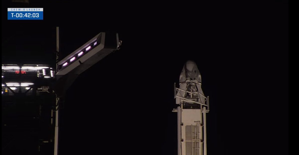 The <a href="/SpaceX/">SpaceX</a> launch director polled <a href="/NASA/">NASA</a> and <a href="/SpaceX/">SpaceX</a> leadership and we are  "go" for launch.

Teams at <a href="/NASAKennedy/">NASA's Kennedy Space Center</a>  have retracted the crew access arm on Launch Complex 39A in preparation for liftoff. 

Launch is scheduled for 1:45am ET: nasa.gov/nasalive