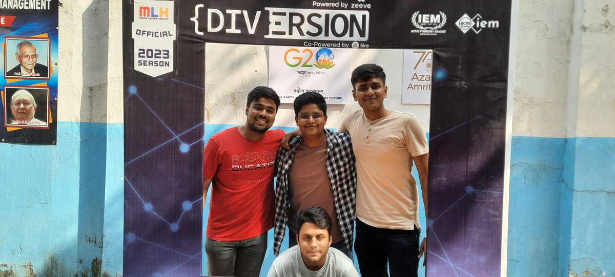 Our first hackathon was lit!
<a href="/TuhinChandra14/">Tuhin Chandra</a> <a href="/Diversion2k23/">Diversion 2k23</a> <a href="/raihankhan_rk/">Raihan Khan</a> <a href="/utkarshktweets/">Utkarsh Krishna⚡</a> <a href="/soudeepan/">Soudeepan Biswas</a> #diversion2k23 #mlh