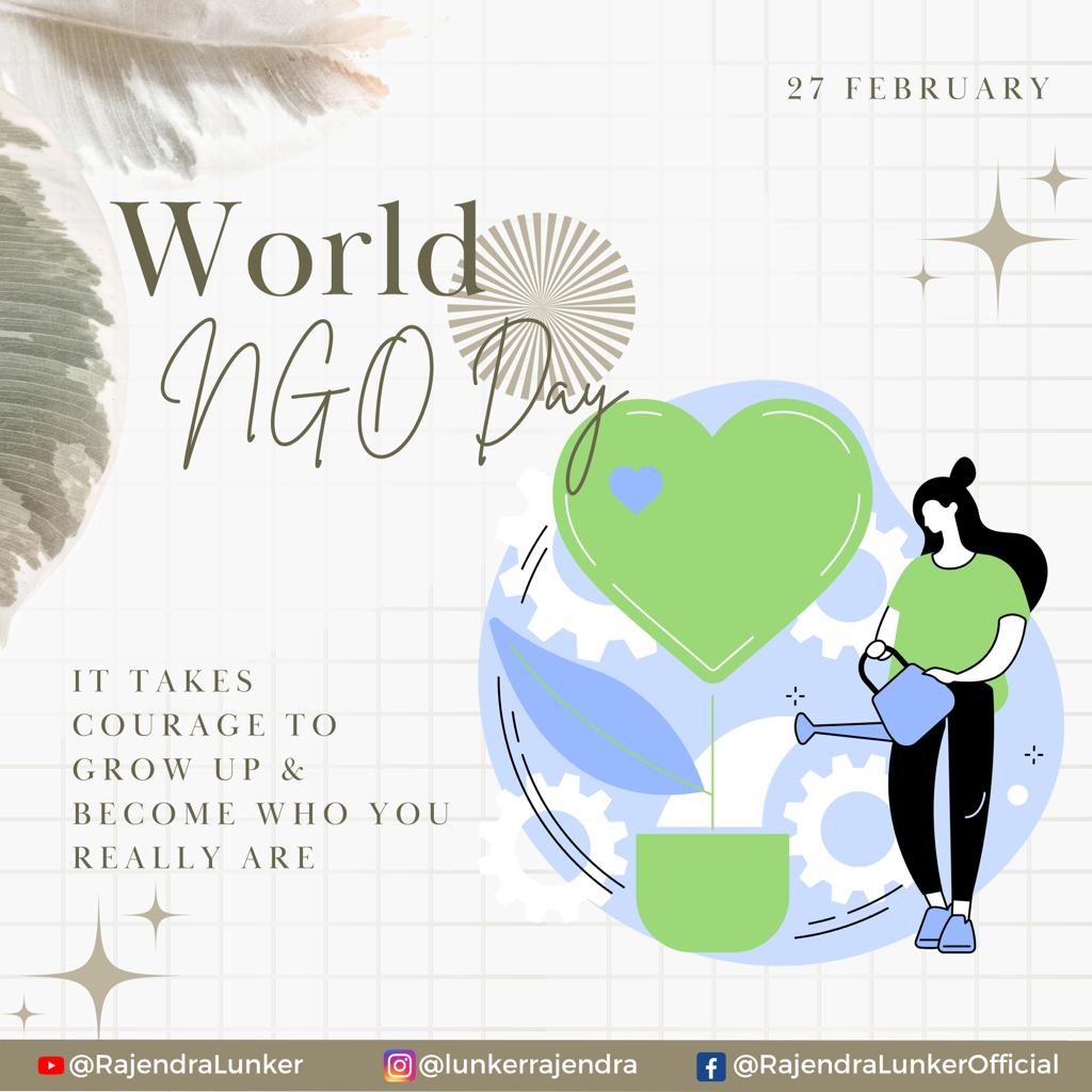 LunkerRajendra's tweet photo. Happy World NGO Day!

#rajendralunker #instagood #instagram #instadaily #ngoindia #ngo #bjs #bjs #trending #fyp #worldngoday #environment #help #incredibleindia #foryou #explore  #explorepage #Twitter #TwitterFamily https://t.co/dBYCyOSQ56