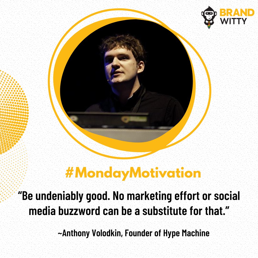 brandwitty's tweet photo. Start your week right! Happy Monday 😁
#mondaymotivation #mondaymotivationalquote #agencylife https://t.co/7HsVRAyvVn