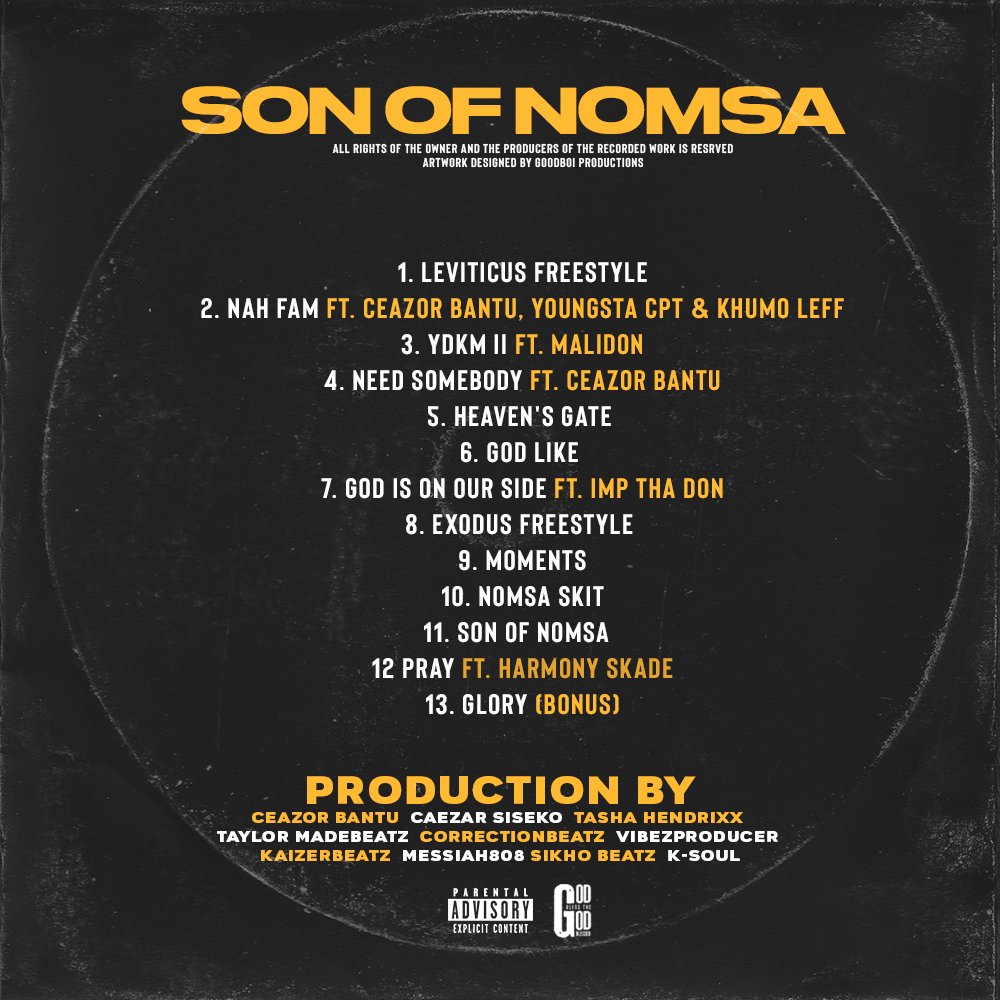 PdotO_SA's tweet photo. New PROJECT. 

SON OF NOMSA MIXTAPE/S.O.N MIXTAPE
My 6th Solo Body of Work
Real close to my Heart.

DROPS MARCH 10TH
(MY BEST WORK yet ,but il let the Music Tell It)

available for Pre Order Right now-->https://t.co/FlKUZhLapg
Artwork Design by @elroyalty
Love 🙏🏽 https://t.co/DFNOMDXyoO